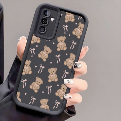 1个可爱小熊蝴蝶结TPU防震手机壳，加厚防滑保护套，兼容华为、荣耀、红米、Galaxy S26、S26 Plus、S26 Ultra等手机。