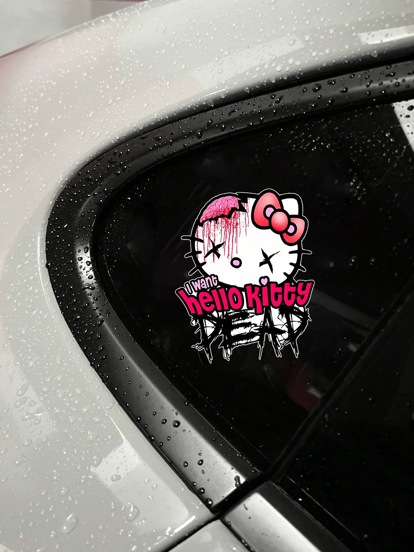 Sanrio 邪恶KT猫液体汽车贴纸 - 想要HelloKitty美式装饰窗贴 - 韓國電信 - 查看 1