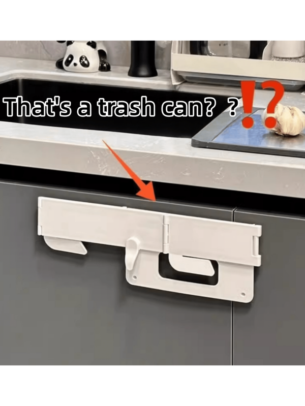 Foldable Trash Can With 100 Bags[2 In 1 Collapsible Trash Bag Holder & Dispenser]Bathroom/Kitchen/Camper Van Space Saver - No Drill Wall Mount Storage, Under Sink Cabinet Organizer, Portable Trash Solution