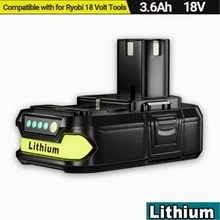 4 Packs 3.6Ah P102 Replacement For Ryobi 18V Battery Plus Compatible With Ryobi Battery 18V P108 P103 P105 P107 P109 P104 Compatible With 18Volt Power Cordless Tools(Green) - 黑色 - 查看 11