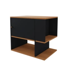 Black Freijó Wall-Mounted Bathroom Cabinet With Door And Shelf For Sink Beauty - 黑色 - 查看 6