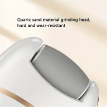 Electric Foot File, USB Rechargeable Lithium Battery (400mAh), 2-Speed Adjustable, LED Light, Cordless Design, Detachable Grinding Head, Suitable For Thick Skin, Portable Foot Care Beauty Tool, Low Voltage ≤36V, Rechargeable Battery, Easy To Use - White - View 9
