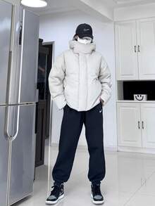 Quần thể thao Nike Sportswear Solid Color Logo Loose Fit Casual Knit Sweatpants, dành cho nữ, màu đen. - màu đen - Xem 8