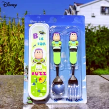 Disney 一套授权巴斯光年玩具优雅不锈钢便携餐具套装，适合冬季节日装饰，永恒经典的礼物 - 綠色 - 查看 5