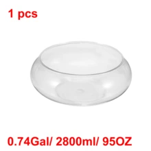 1/2 chiếc bể cá trong suốt, bình hoa, bể cá Betta tròn bằng nhựa 0,74 gallon và chậu trồng thủy canh, hộp đựng cây thủy sinh, chậu hoa thủy tiên, bình hoa miệng rộng 7,8 inch dùng cho cây không khí, cây mọng nước, trang trí bàn tiệc cưới, trang trí nhà cửa. - 1PC - Xem 13