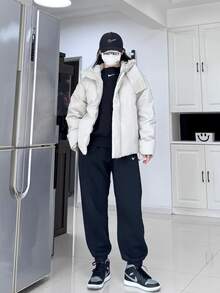 Quần thể thao Nike Sportswear Solid Color Logo Loose Fit Casual Knit Sweatpants, dành cho nữ, màu đen. - màu đen - Xem 7