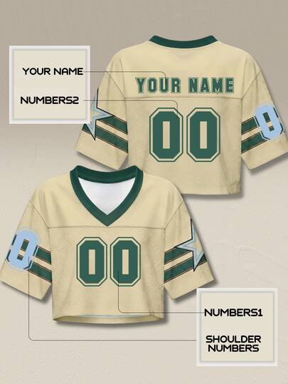 Top corto de jersey de fútbol negro personalizado, estilo callejero personalizado para mujer, estampado de ciudad, diseño gratuito, , diseño off-shoulder