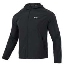 Nike MILER As M Nk Rpl Miler Jkt 反光Logo印花梭織運動連帽外套春季男款 - 黑色 - 查看 5
