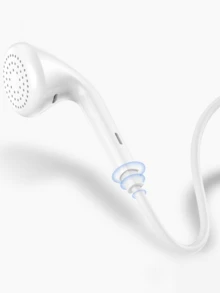 有线耳机 3.5mm 插孔 耳塞式耳机 音频耳机 电子通话和音乐 低音立体声 入耳式耳机 耳麦 耳麦 兼容 iPad/PC - 白色 - 查看 4