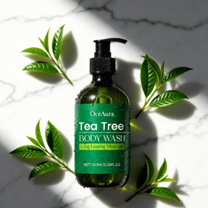 Gel de Baño de Árbol de Té: Limpieza Profunda con Espuma Abundante. Hidratación Diaria que Refresca y Estimula los Sentidos