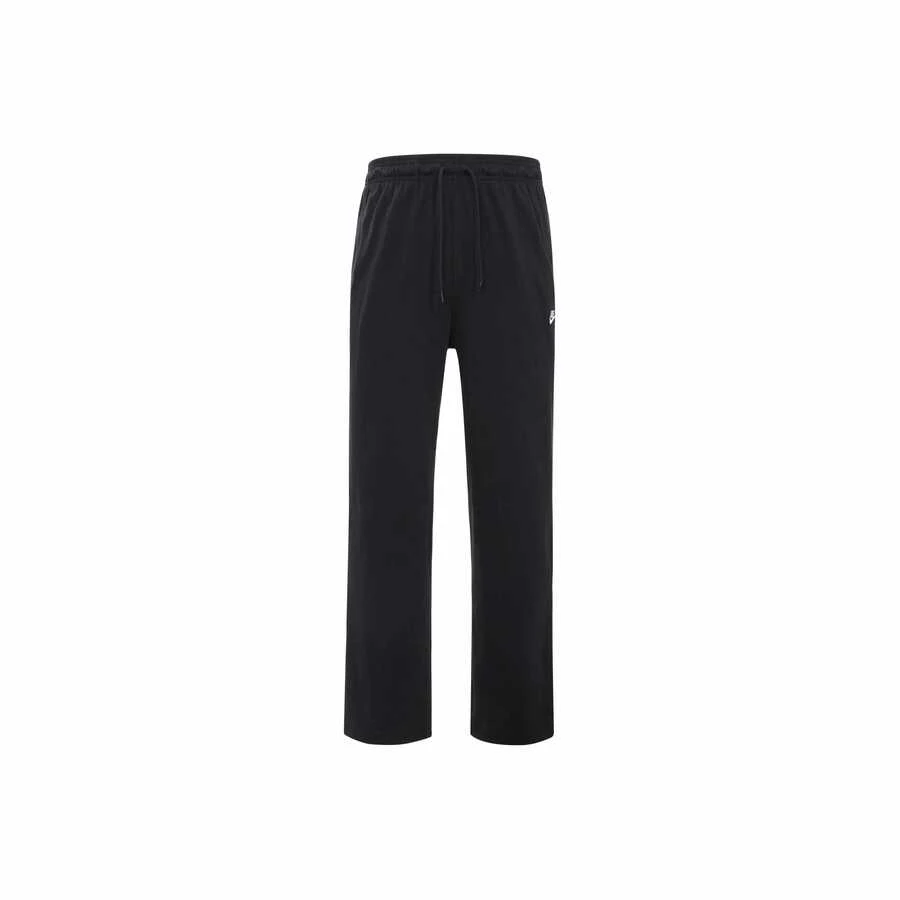 Nike Sportswear Solid Color Lace-Up Opening Casual Knit Sweatpants Men's Black - Black - View 1