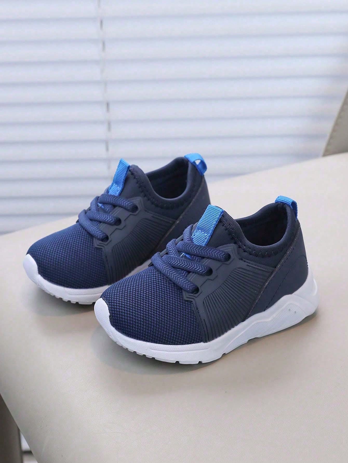 1双男童时尚舒适软底跑步鞋 - 寶藍色 - 查看 1