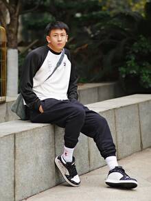 Nike Adidas FOS Solid Color Skin-Friendly Comfortable Knit Sports Pants For Men - Black - View 7