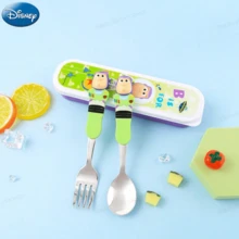 Disney 一套授权巴斯光年玩具优雅不锈钢便携餐具套装，适合冬季节日装饰，永恒经典的礼物 - 綠色 - 查看 4