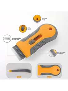 1 Set Of Glass Scraper With 5 Steel Blades And 5 Plastic Blades, Suitable For Removing Stickers, Grease, Paint And Adhesives On Oven Glass Surfaces - A - View 4