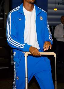 Adidas Originals Striped Stand Collar Zip-Up Slim Fit Jacket For Men - Blue - View 1