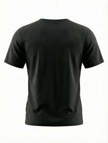 GRDR 1件男士休闲亨利领短袖T恤，夏季 - 黑色 - 查看 6