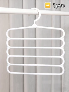 10Piece Multifunctional Pants Hanger, Space-Saving Pants Rack, Non-Slip Clothing Wardrobe Storage And Organizing Rack, Suitable For Pants, Jeans, Suit Pants, Skirts, Scarves, Ties (White) - trắng - Xem 13