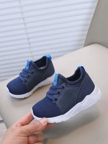 1双男童时尚舒适软底跑步鞋 - 寶藍色 - 查看 3