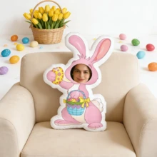 Customizable Cat Photo Pillow DIY Pet Memorial Gift 3D Animal Image Pillow Personalized Lost Dog Gift Dog Photo Cushion Christmas Gift - Easter Pink Bunny - View 5