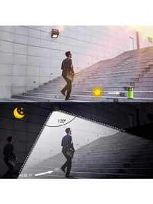 1 buah Lampu Luar Ruangan Bertenaga Surya 20/30/40 LED, Bertenaga Surya, Lampu Dinding Surya Lumens Super Tinggi, Saklar 3 Mode, Lampu Sensor Surya Halaman Luar Ruangan, Lampu Dinding Surya 4 Sisi Tahan Air dengan Sensor Gerak, Cocok untuk Taman, Rumah, Garasi - Hitam - View 8