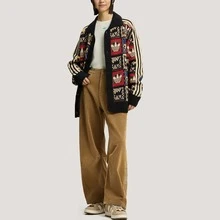 adidas originals CRAFTED JACKET SWEATER 馬年限定 CNY新年款 運動寬鬆翻領長袖針織衫 男女同款 - 黑/白/紅/藍/棕/黃 - 查看 6