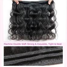 NARNI Body Wave Human Hair Extensions 15A Raw Body Wave Human Hair Bundles Human Hair 100% Unprocessed Brazilian Boutique Virgin Hair Extensions,Double Wefts,Triple Lifespan Brazilian Hair Weaving 8-32 Inch 1 Bundle 100g Natural Black Color For Women - Natural Black - Xem 3