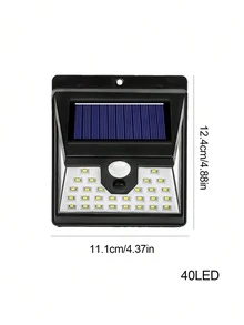 1 buah Lampu Luar Ruangan Bertenaga Surya 20/30/40 LED, Bertenaga Surya, Lampu Dinding Surya Lumens Super Tinggi, Saklar 3 Mode, Lampu Sensor Surya Halaman Luar Ruangan, Lampu Dinding Surya 4 Sisi Tahan Air dengan Sensor Gerak, Cocok untuk Taman, Rumah, Garasi - Hitam - View 6