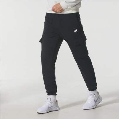  Nike 保暖舒適繫帶純色簡約針織運動褲 男款