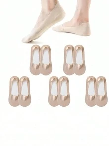 6/1 Pair Solid Color Soft & Lightweight Women Invisible Boat Socks, Comfortable Low Ankle Socks, Candy Color Invisible Socks, Women Compression Socks - Multicolor - View 8