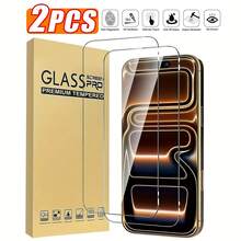 2pcs (High-Definition White) High-Definition Tempered Glass Screen Protector, 9H Hardness, Transparent, Scratch-Resistant, Shockproof, Waterproof, Compatible With IPhone 11/12/13/14 Pro Max/15 Pro Max/16/17 Pro Max - Clear - View 18