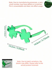 8 قطع من إكسسوارات نظارات للنساء في ، نظارات بشكل البرسيم الأخضر، هدية ، مناسبة للارتداء في المناسبات والحفلات ذات الموضوع، تصميم ملون وممتع، هدية ، ديكورات - أخضر - مشاهدة 8