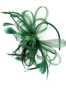 1pc Green Charming Hat, 20/50s Style Fascinator Tea Party Headpiece With Veil, Suitable For Women & Girls Beauty Home Hair Accessories Hairband - Green - View 2
