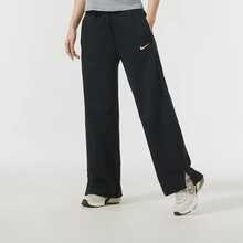 Nike Sportswear Phoenix Fleece 純色繫帶高腰寬腿針織運動褲 女款 黑色 - 黑色 - 查看 4