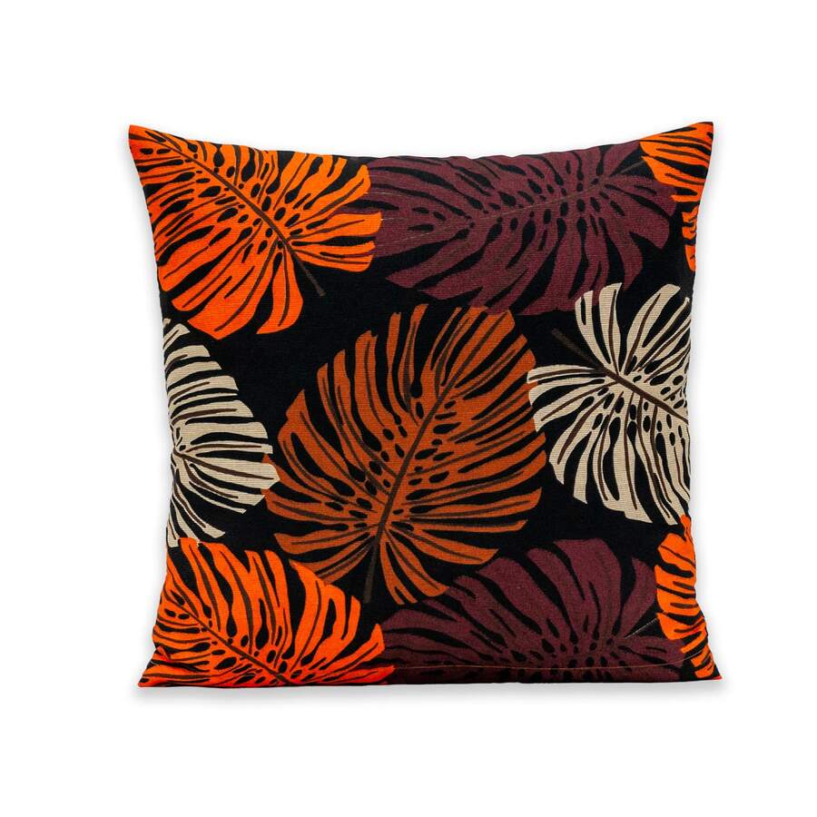 1 Cushion Cover With Zipper 40x40 Collection 2024 Gorgeous - FLORAL - ORANGE RIB - View 1