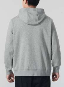 Nike Sportswear Men's Logo Hoodie Jacket, Grey - Grey - View 4