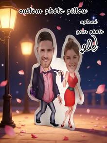 Customized Unique "I Love You" Mini Person Shaped Photo Printed Throw Pillow, Perfect Gift Choice For Valentine's Day, Halloween, Christmas, Thanksgiving, Anniversary, Lightweight, Washable, Funny, Cute, Love, Soft, Comfortable, Elegant, Simple, Custom, Personalized, Unique, Ideal Gifts For Him, Ideal Gifts For Her, Him, Her, Boyfriend, Girlfriend, Dad, Mom, Family, Friends, For Anniversaries, For Mother's Day, For Birthdays, For Valentine's Day, For Graduation, For Father's Day, For Weddings, For Housewarming, Sofa, Bed, Car, Tea Room, Bedroom, Bathroom, Living Room, Dining Room - Upload Picture Customization - View 8