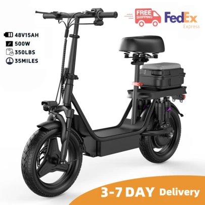 Adult Electric Scooter, 48V15AH Battery, 500W Motor, Top Speed 20 Mph, Maximum Range 35 Miles.