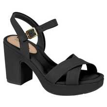 Modare Women's Orthopedic Chunky Heel Sandal With Platform And 9cm High Heel. - 黑色/駝色 - 查看 3