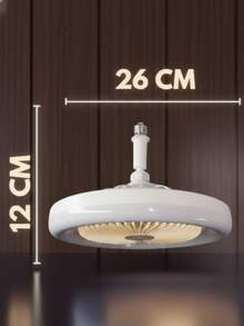 Ventilador de Techo con Luz LED Alto Flujo de Aire Abanico 3 Modos de Iluminación Luz Cálida, Neutra y Fría Diseño Ergonómico Viento Refrescante  para Combatir el Calor Silencioso Socket Universal Luz Ajustable Eficiente Ideal para el Hogar - Blanco - Ver 7