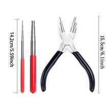3/2/1pc Coiling Pliers + 5-Section Coil Rod, Round Ring Wire Winding Core Rod, Jewelry Making Kit, Steel Wire Loop Tool Set, For Jewelry Making, Wire Winding, Beading Crafts, Wire Coiling And Jump Ring Shaping DIY - Multicolor - View 2