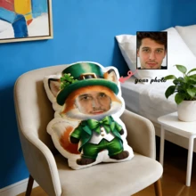 Customized Pet Head Pillow - Double-Sided Printed, Hand Washable, Modern Casual Style, Zipper Closure, Polypropylene Filling, Polyester Cover, Digital Printing, Decorative Multi-Purpose Cushion Christmas Gift - Rabbit - View 20