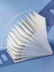 13-Pocket Accordion File Folder - A4 Size Portable Vertical Folding Organizer With Divider Tabs, Ideal For School, Office, Students And Professionals. Essential File Management Tool. Made Of High-Transparent Waterproof Material. Expandable Multi-Function File Bag. Must-Have For Back To School Season. - Multicolor - View 2