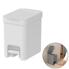 Trium 6L Pedal Bin, Wastebasket With Lid, For Kitchen Sink, Bathroom, OR With Hidden Bag Ring - trắng - Xem 1