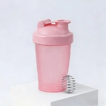 400ml/16oz Protein Powder Shaker Bottle With Mixing Ball, Leak-Proof, Suitable For Gym, Workout, Smoothie Blending (Pink/Pink Bottle, 16oz-400ml-1pc) - Multicolor - View 7