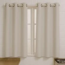 Oxford Kitchen Curtain, Plain And Patterned, 2.00 X 1.50 – Charm And Practicality - Hạt phỉ - Xem 1