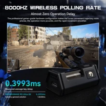 ATTACK SHARK * MAMBASNAKE M5 Ultra Carbon Fiber 8000Hz Wireless Gaming Mouse, 39g Superlight, 42000DPI, PAW3950MAX Sensor, Nordic 52840 Chip, Bluetooth/2.4G/USB-C Wired Mice With Coiled Cable For For PC/ Win/ Gamer, Christmas Gift, New Year 2026, Gift For Kids - Black/ White/ Green/ Red &Tape - Multicolor - View 3