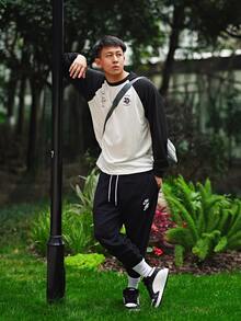 Nike Adidas FOS Solid Color Skin-Friendly Comfortable Knit Sports Pants For Men - Black - View 9