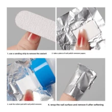 Nail Polish Remover Foil Sheets, Nail Art Removal Aluminum Foil Strips With Cotton Pads, Nail Polish Remover Tools: 50pcs, 100pcs, Nail Removal Accessories - Multicolor - View 6