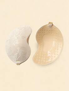 3/1 Pair Adhesive Bra, Lace Mango Shape Invisible Sticky Bra, Push-Up Strapless Backless Self-Adhesive Breast Lift Pasties For Wedding Dress & Deep V Neck Outfits - Multicolor - View 6